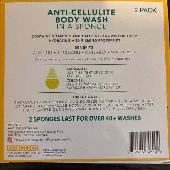 Anti-Cellulite Body Sponge 2PK - Picture 2 of 2